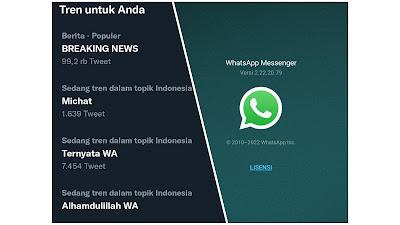 WhatsApp Tak Bisa Berkirim Pesan, Hastag WhatsApp dan MiChat Jadi Bulan-bulanan